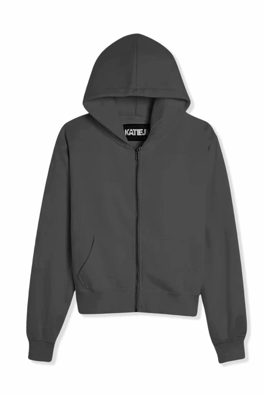 NEW KATIE J NYC junior cody zip hoodie in black